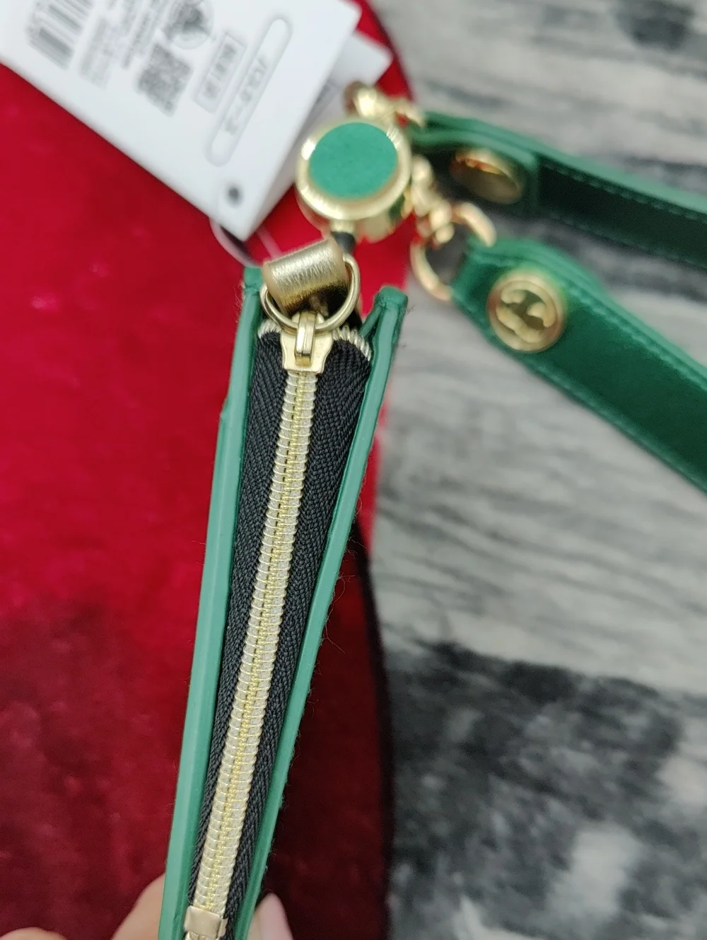 Disney Green and Gold Wristlet Card Holder